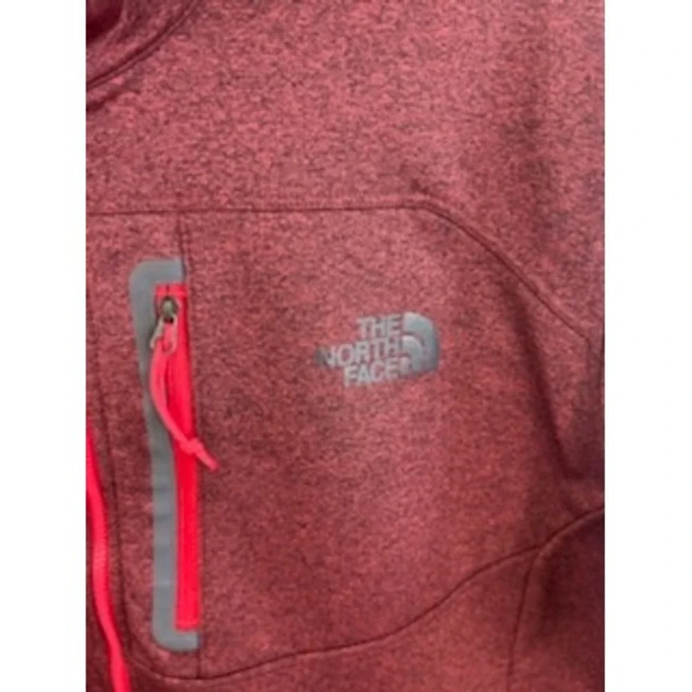 The North‎ Face Pullover Fleece Sweater Top Quarter Zip Red Athletic Size Large